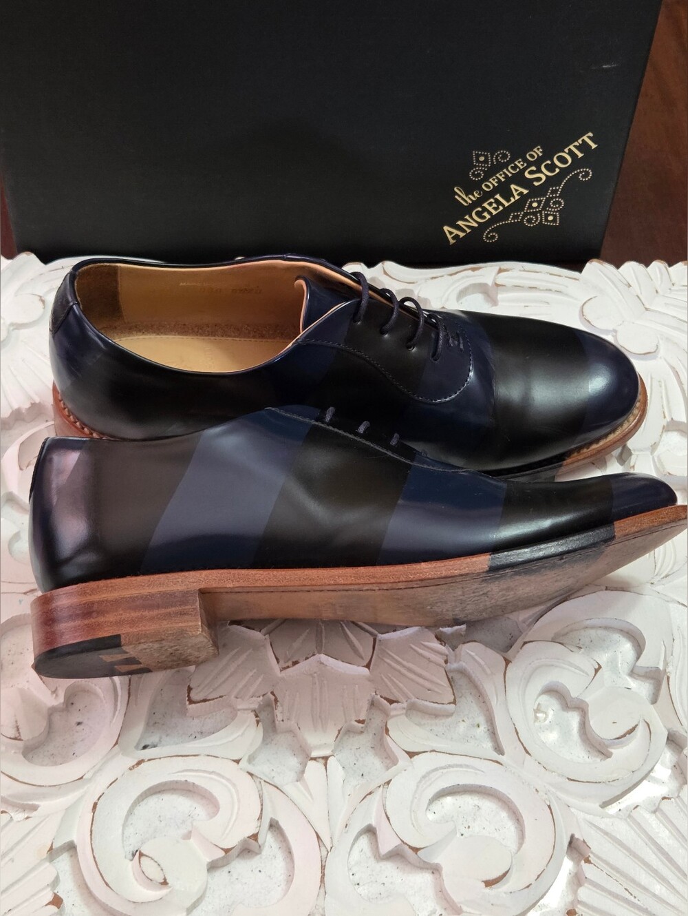 The Office Of Angela Scott Mr Smith Oxford In Ocean Size 38.5 - Picture 4 of 12